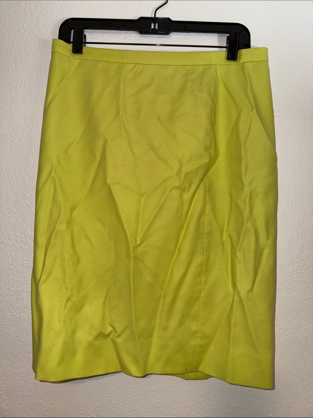J. Crew Neon Lime Pencil Skirt